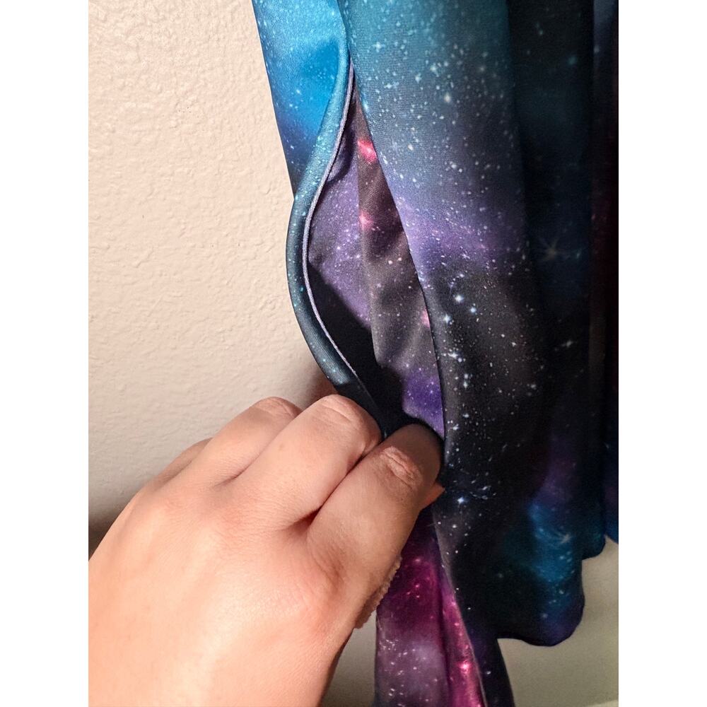 Hot Topic Galaxy Space Print Dress with Pockets Size Medium Side Zip - Picture 7 of 8